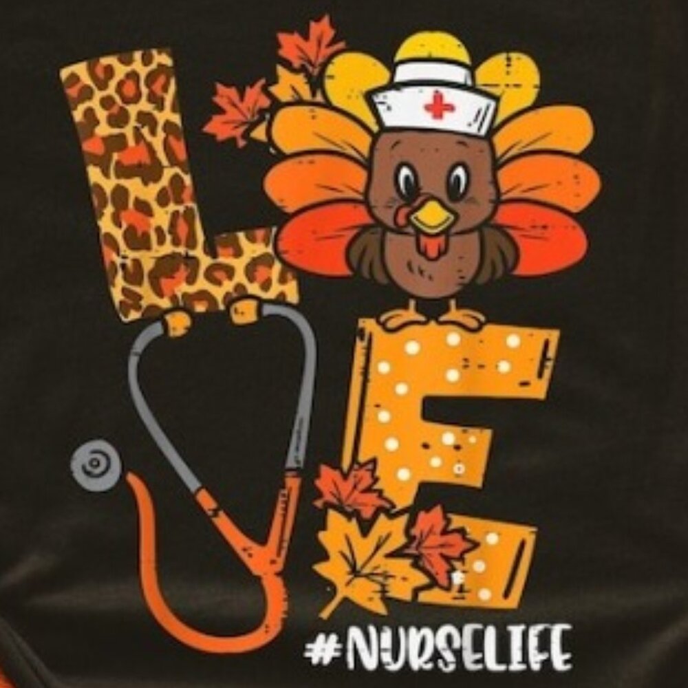 Nurse Gift, Thanksgiving Nurse Shirt, Nurse Shirt, Thankful Nurse Shirt - Picture 2 of 4